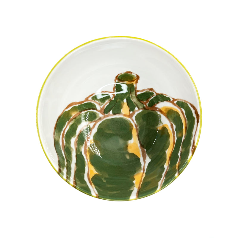 Japanese Ceramic Rice Bowl 13.5cm Capsicum Green