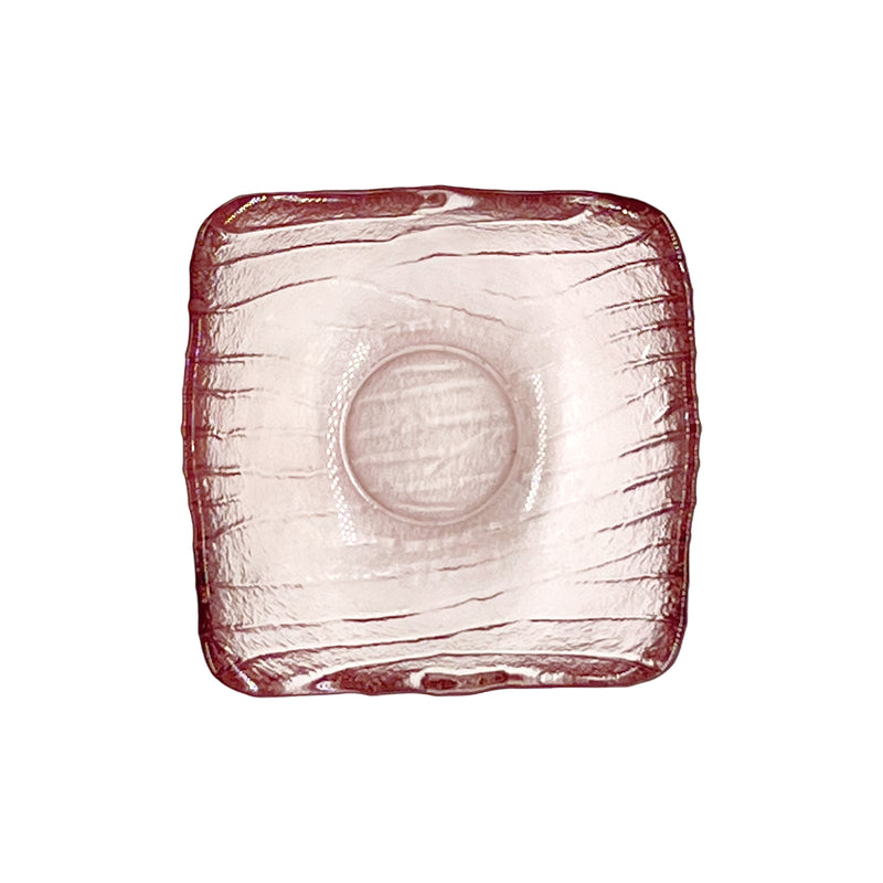 Japanese Glass Sauce Dish Dip Bowl Pink Elegance 7.5cm
