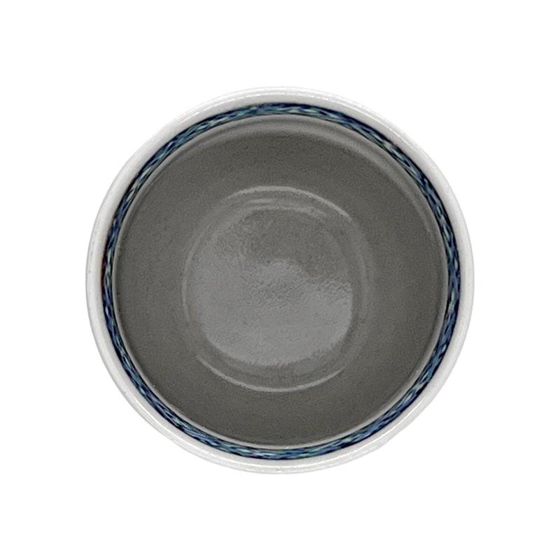 Japanese Arita Ware Tea Cup Ocean Flower Blue & White 250ml