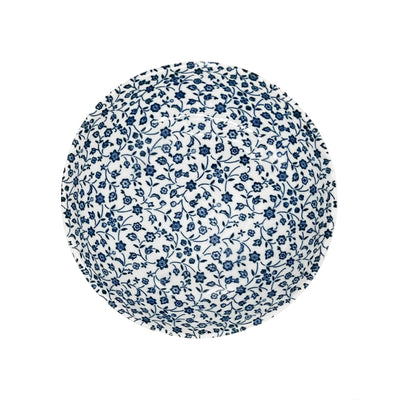 Japanese Ceramic Serving Bowl 15cm Various Flowers Blue
