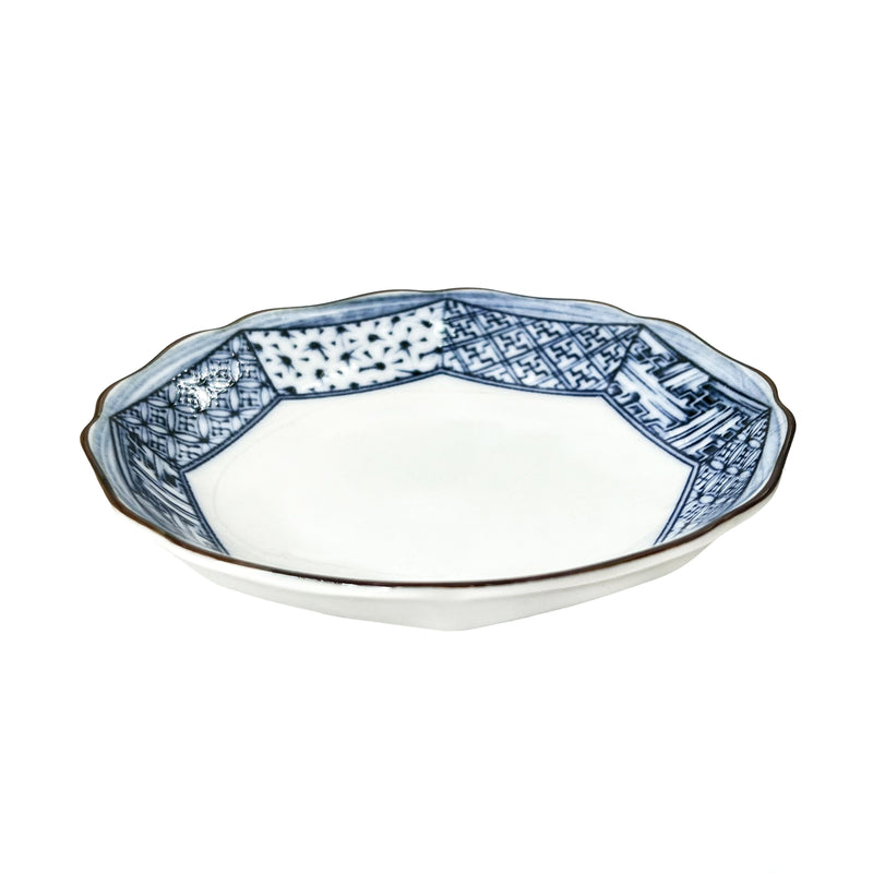 Japanese Pottery Side Plate 13.5cm Stitching