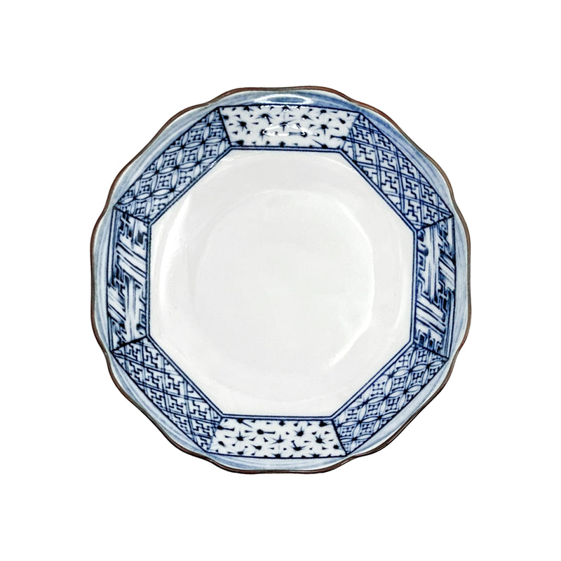 Japanese Pottery Side Plate 13.5cm Stitching