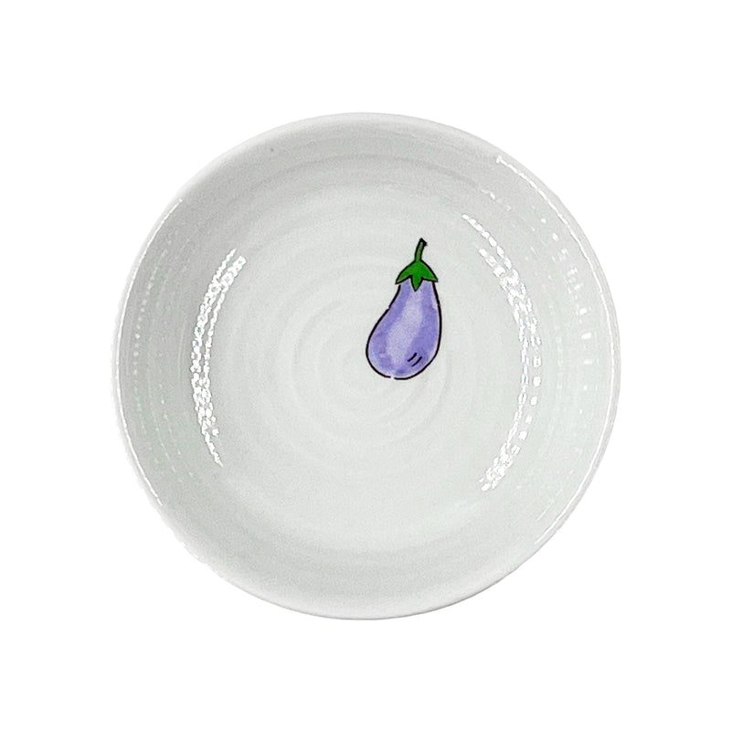 Japanese Ceramic Sauce Dish 9cm Light Purple Eggplant