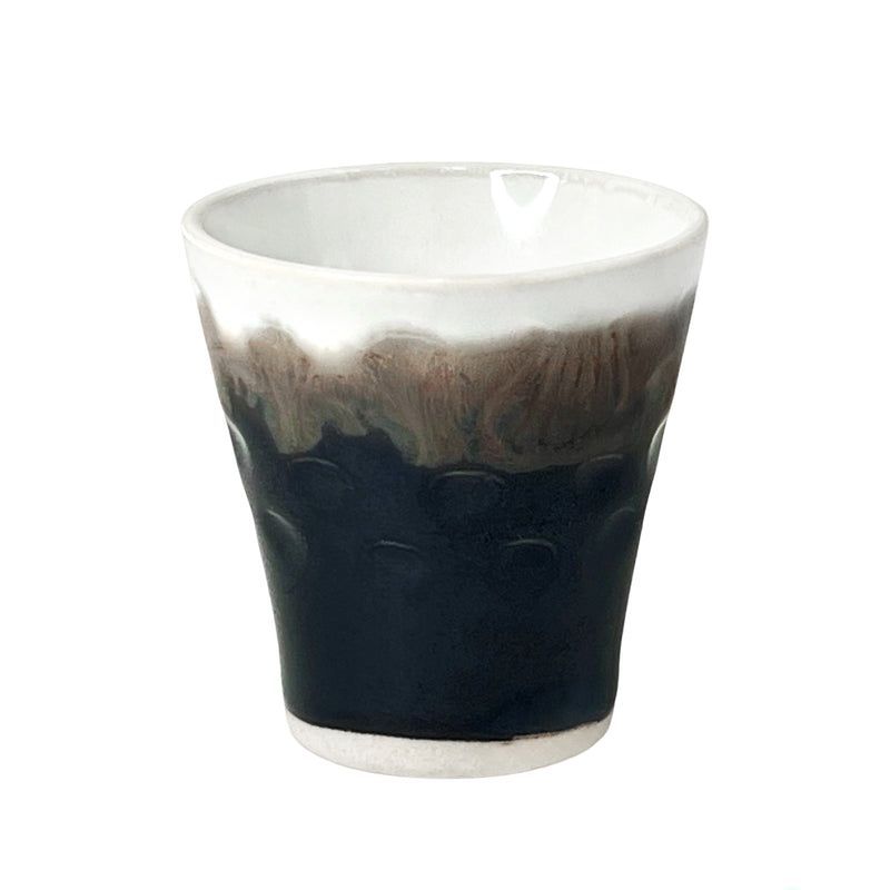 Japanese Tea Sake Cup Soba Choko 4.5cm Smudged Ink