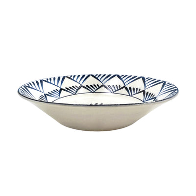 Japanese Ceramic Serving Bowl 21cm Starburst