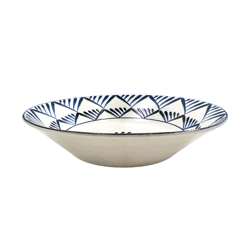 Japanese Ceramic Serving Bowl 21cm Starburst