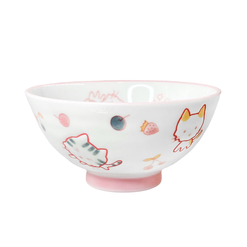 Japanese Ceramic Rice Bowl 10.5cm Kitty Cat
