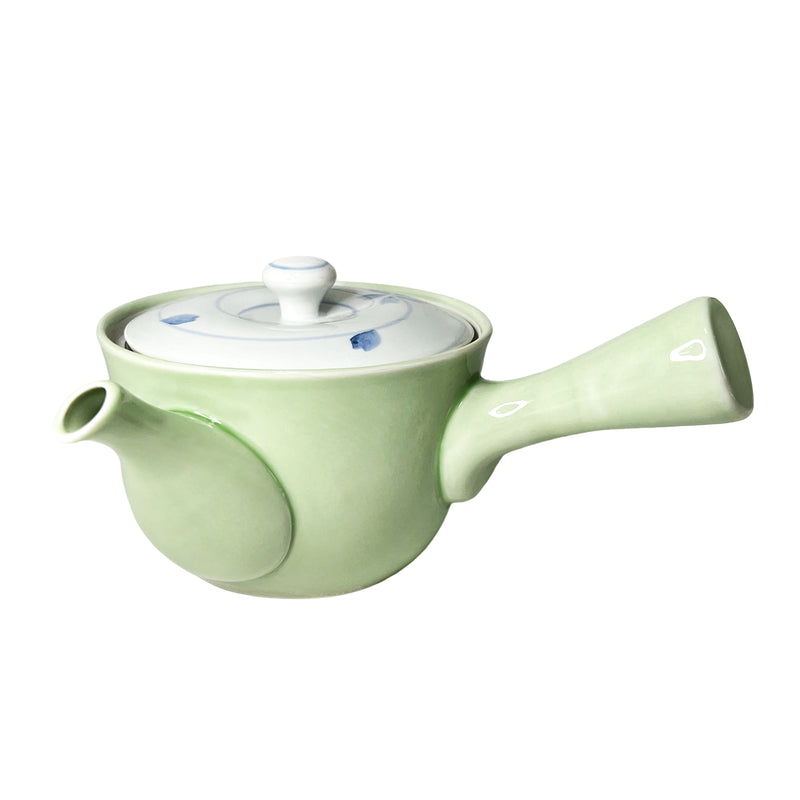 Japanese Ceramic Tea Pot With Handle Sakura Swirl