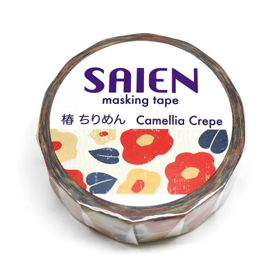 Saien Masking Tape Series Camellia Chirimen