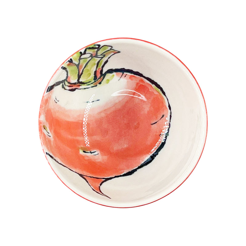 Japanese Ceramic Rice Bowl 13.5cm Raddish Red