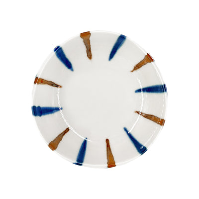 Japanese Ceramic Serving Bowl 16.5cm Due Stripes