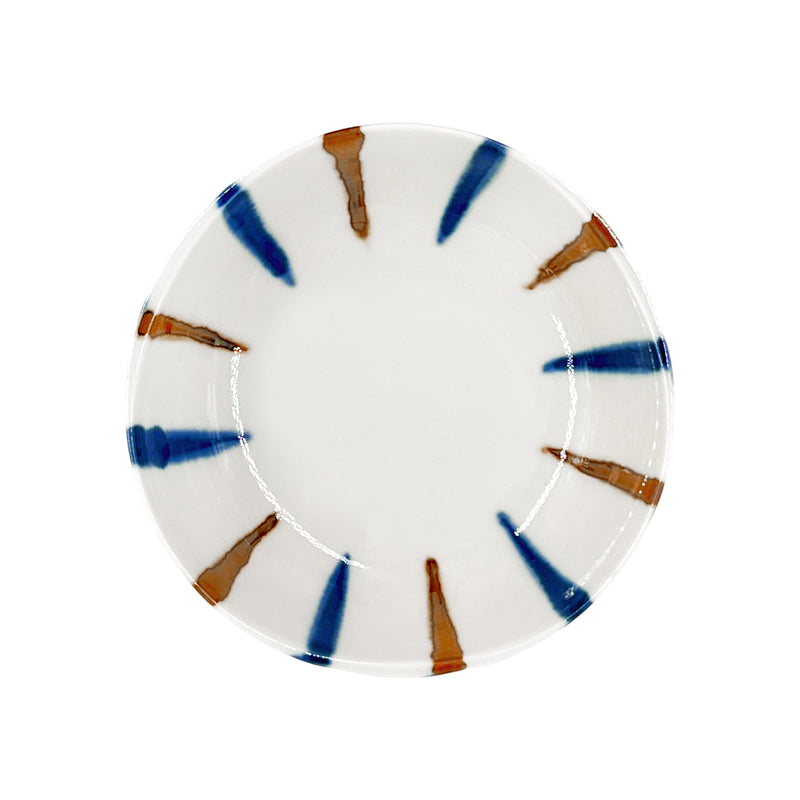 Japanese Ceramic Serving Bowl 16.5cm Due Stripes