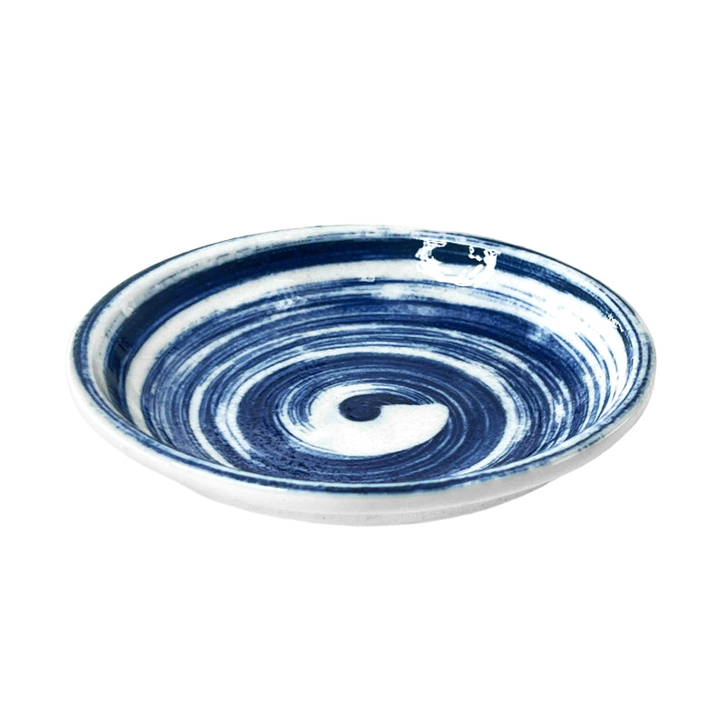 Japanese Ceramic Sauce Dish 9.5cm Swirl