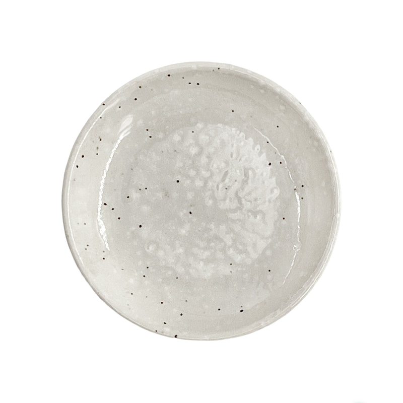 Japanese Sauce Dish 10cm White Brush