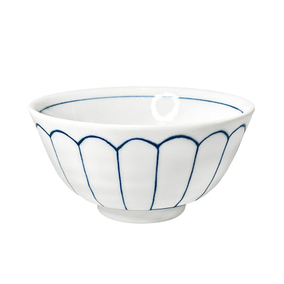 Japanese Ceramic Rice Bowl 13cm Kiku