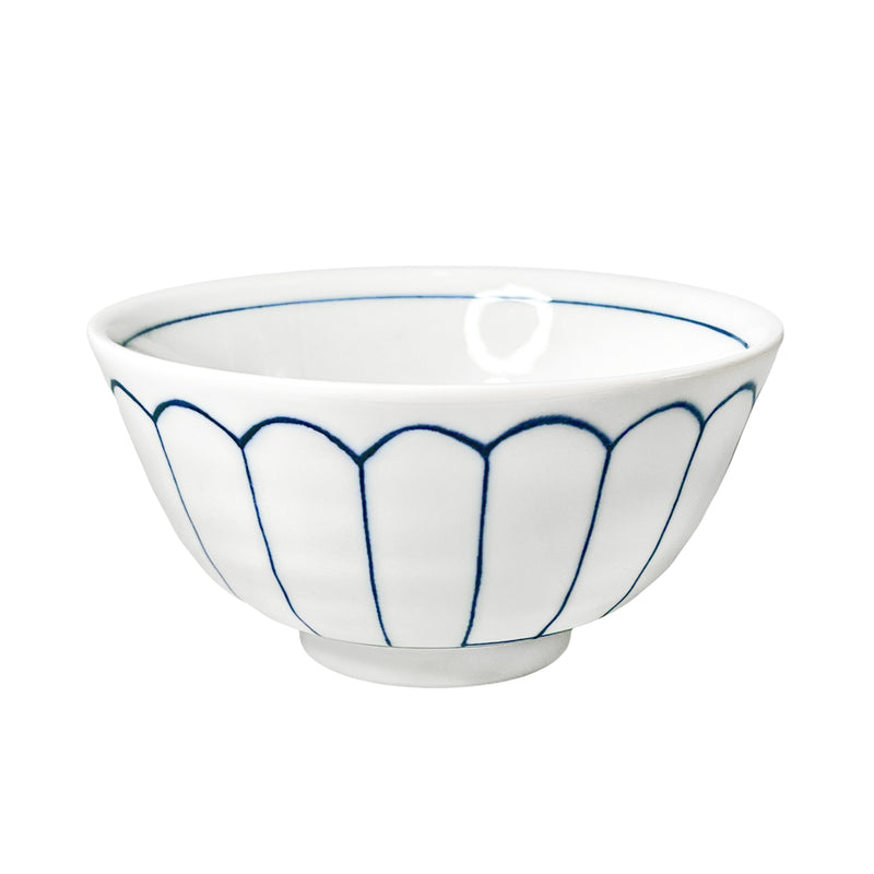 Japanese Ceramic Rice Bowl 13cm Kiku