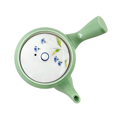 Japanese Ceramic Tea Pot With Handle Green Bedugul