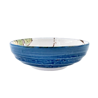 Japanese Ceramic Sauce Dish 9.5cm Hand Printed Daikon