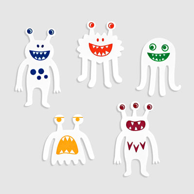 Monster Paper Clips Bookmark Series White