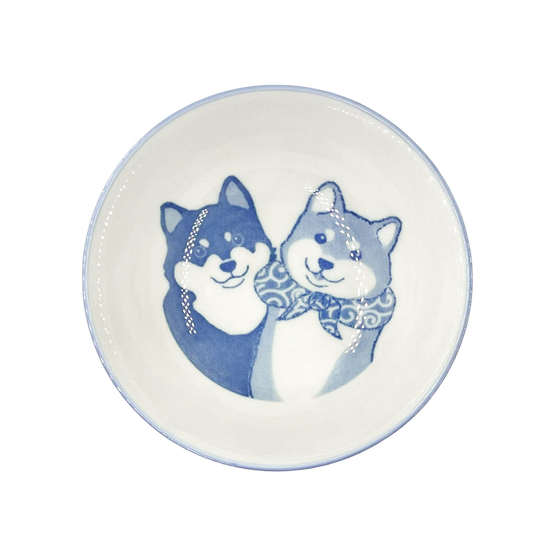 Japanese Ceramic Rice Bowl 14cm Shiba Brothers Blue