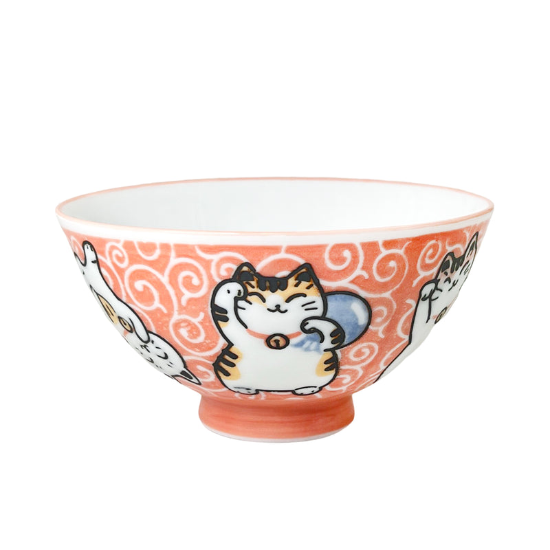 Japanese Ceramic Rice Bowl 11.5cm Lucky Cat