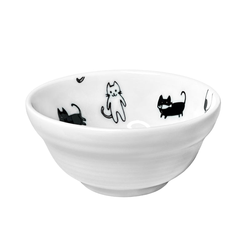 Japanese Ceramic Sauce Dipping Bowl 9.5cm Cats