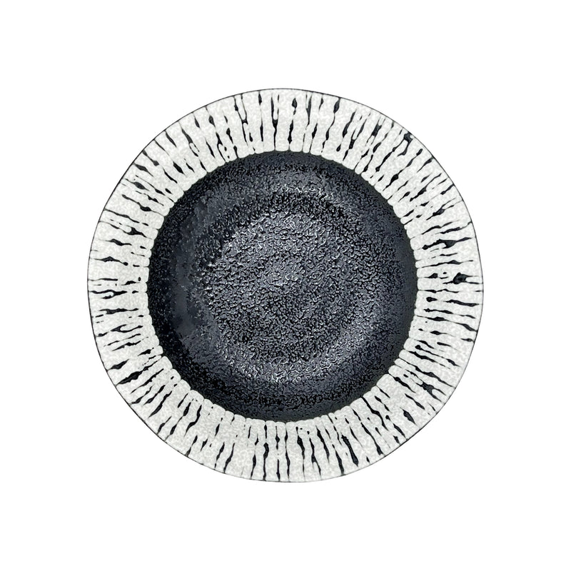Japanese Mino Ware Serving Bowl 16.5cm Black Tide