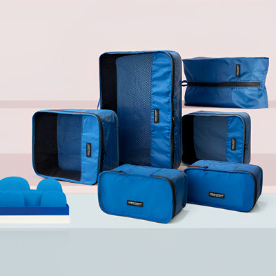 Urban Forest Tree 6 Set Clothing Storage Bags Blue