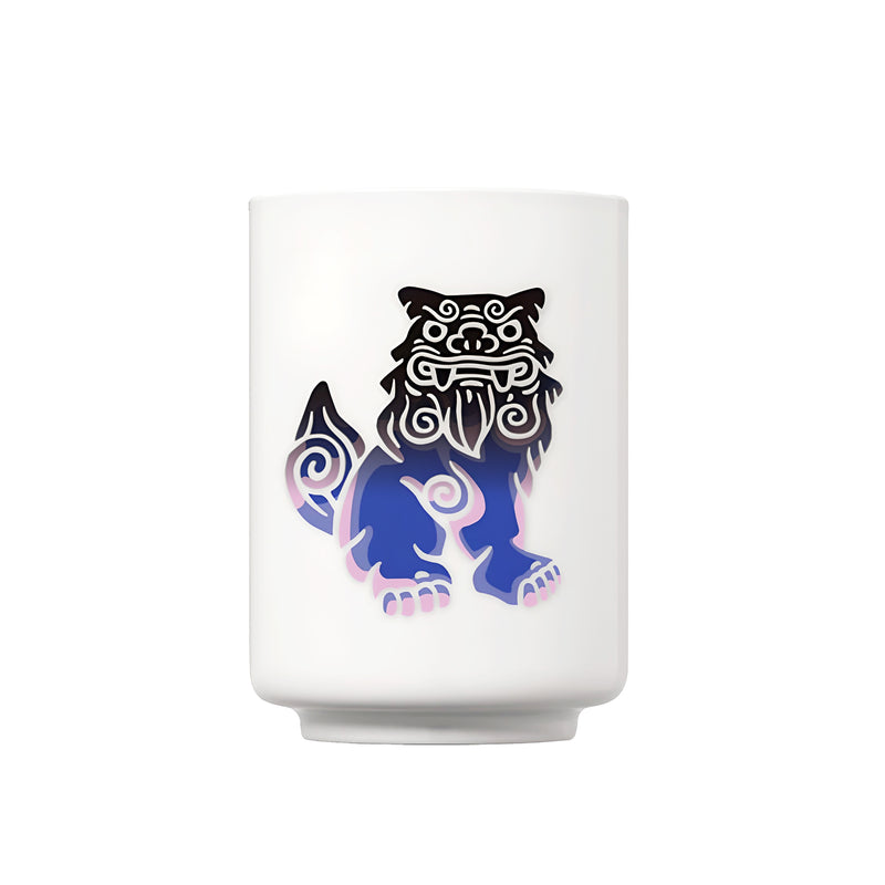 Hot Water Color Change Tea Cup Series Blue Lion
