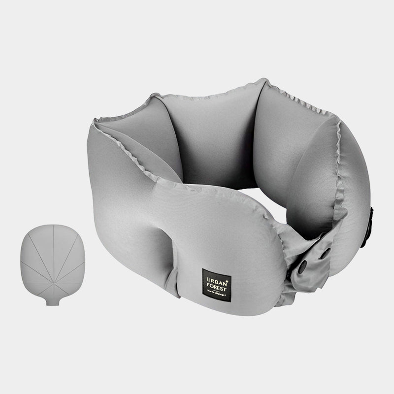 Urban Forest Tree Inflatable Neck Pillow Grey