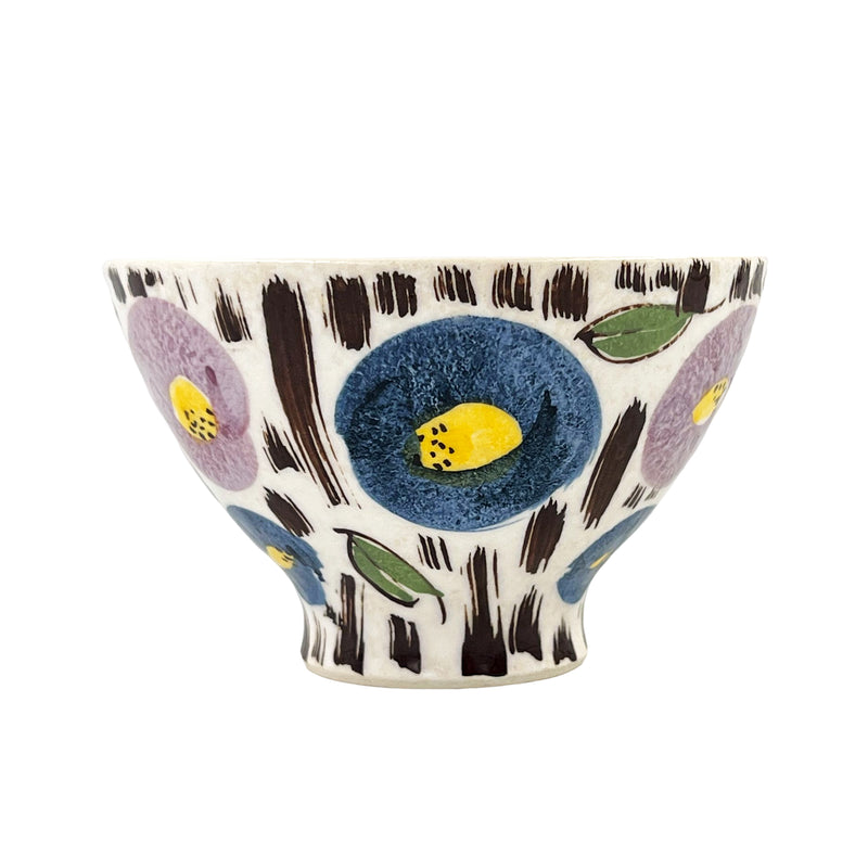 Hasami Flower Crown Pottery 11cm Rice Bowl