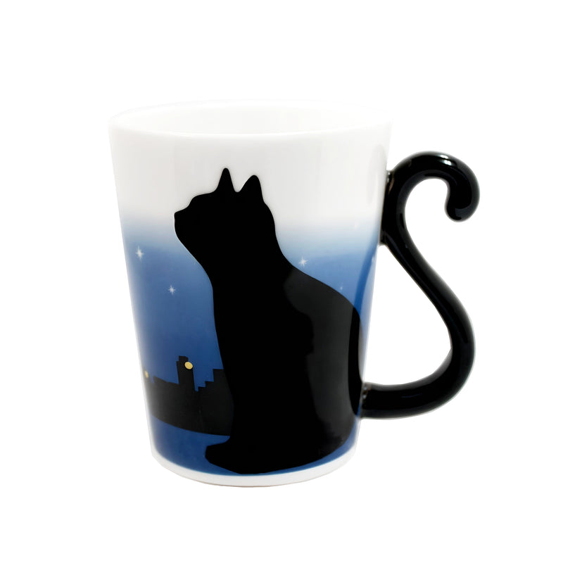 Hot Water Color Change Mug Series Dawn Cat Profile Face