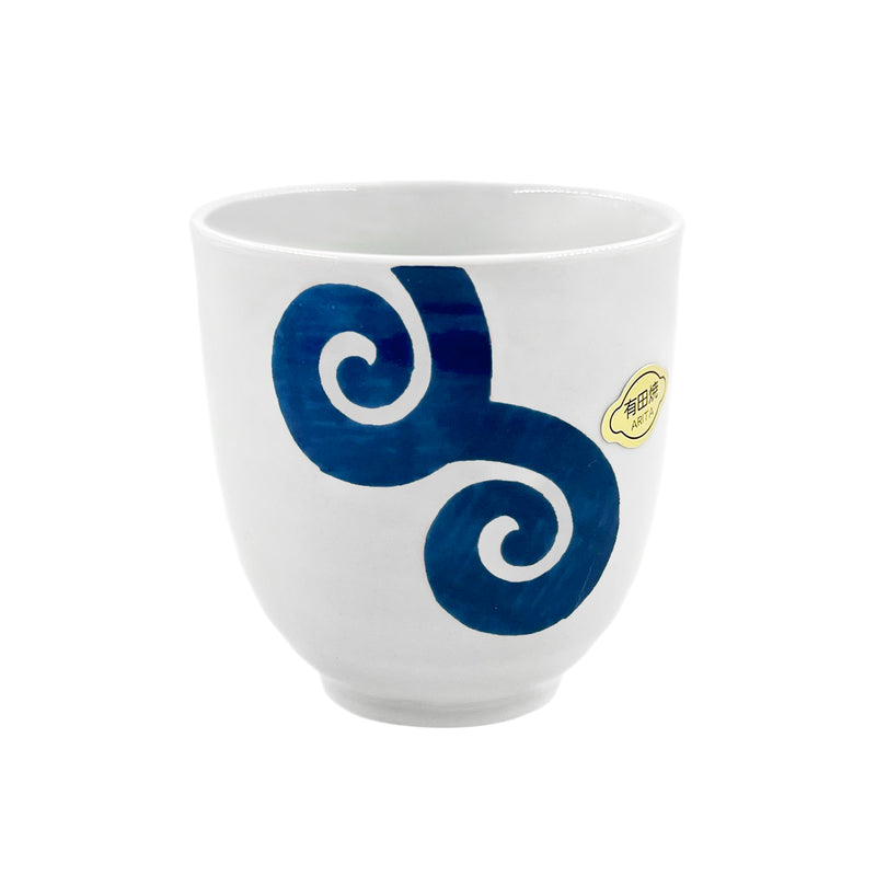 Japanese Arita Ware Tea Cup Blue Vine 300ml