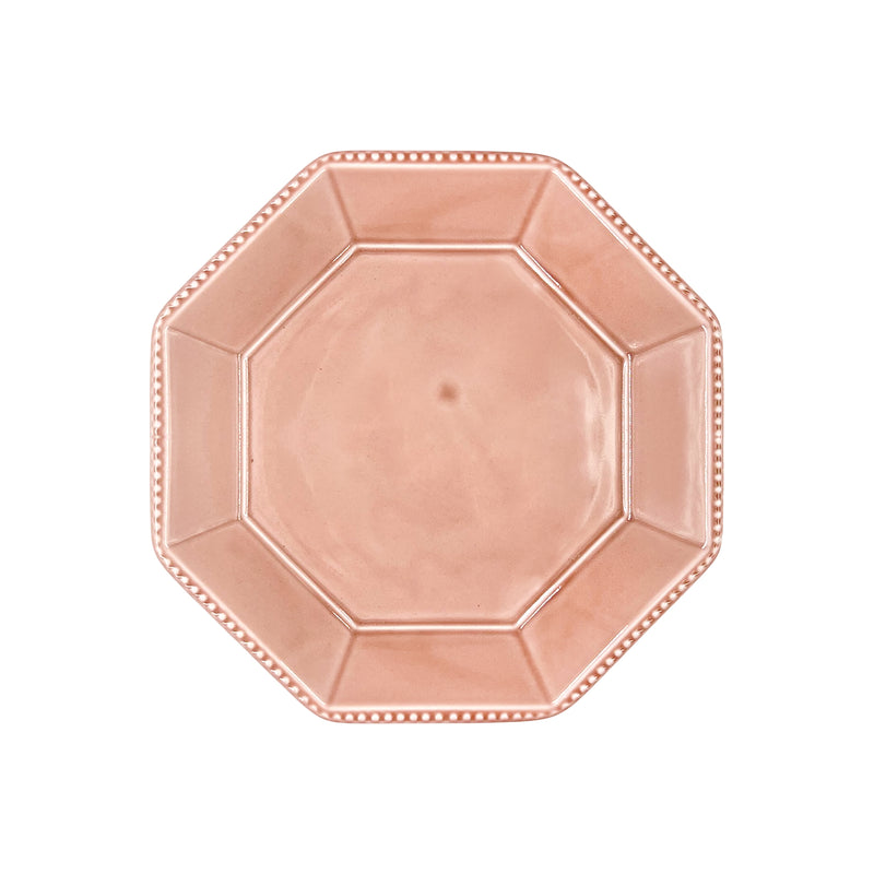 Minorutouki Mino Ware "Amy" Octagonal Serving Plate Pink 22cm