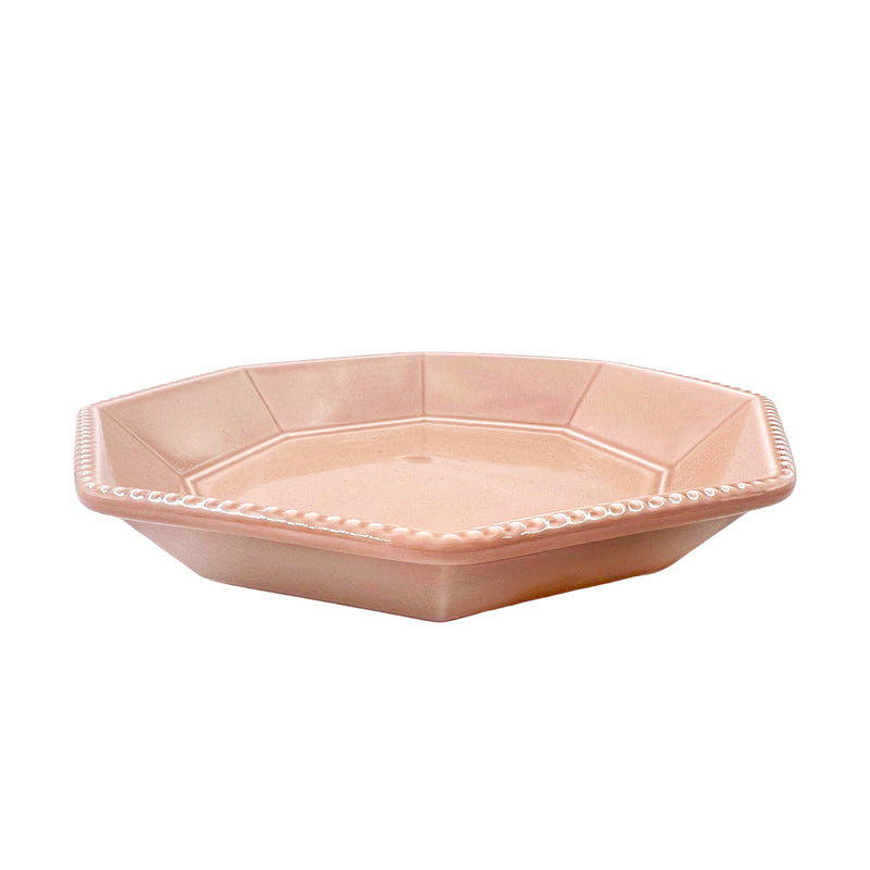 Minorutouki Mino Ware "Amy" Octagonal Serving Plate Pink 22cm