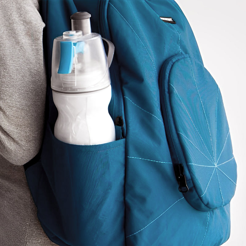Urban Forest Tree Foldable Backpack Bag Ocean Blue