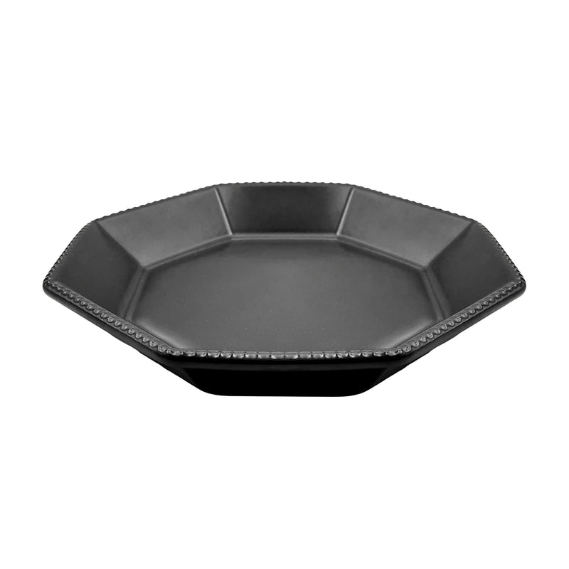 Minorutouki Mino Ware "Amy" Octagonal Serving Plate Black 22cm