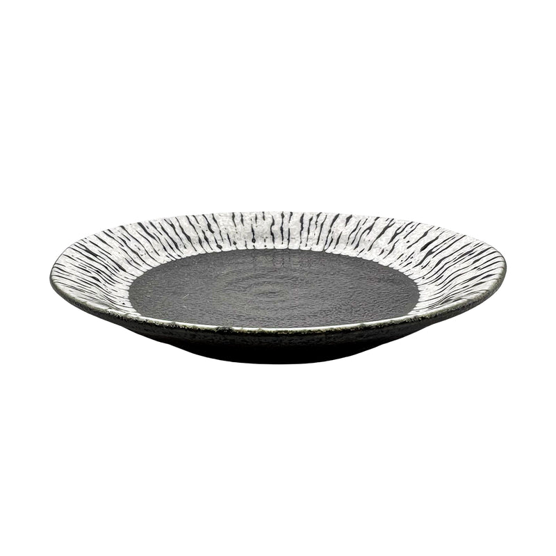 Japanese Mino Ware Side Plate 16cm Black Tide