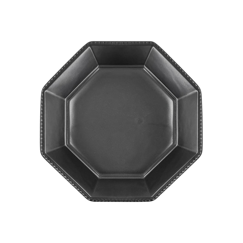 Minorutouki Mino Ware "Amy" Octagonal Serving Plate Black 22cm